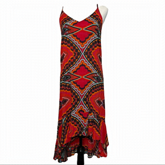 Tangerine & Multi Coloured Maxi Dress - Picture 1 of 12